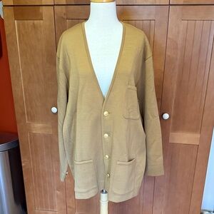 Maus & Hoffman Tan Button-Up Cardigan XL